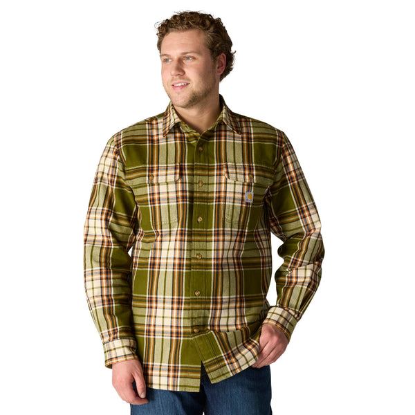 Carhartt 107013 Men's Loose Fit HW Flannel LS Plaid Shirt
