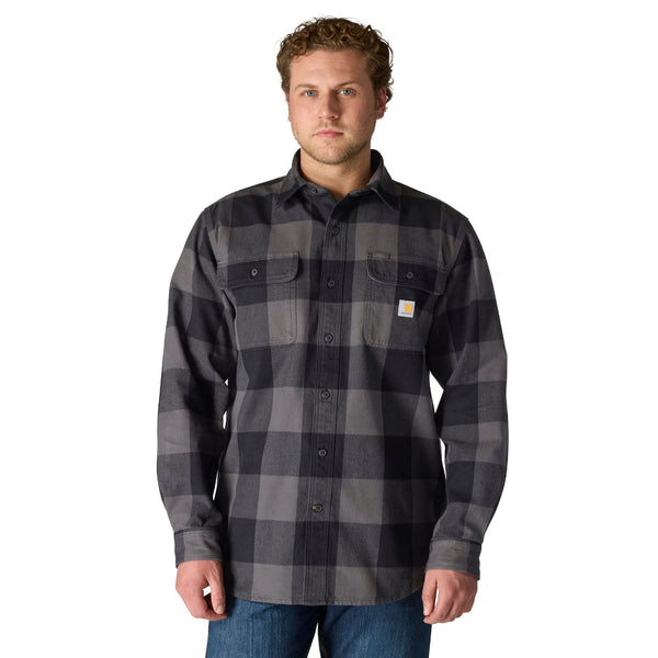 Carhartt 107013 Men's Loose Fit HW Flannel LS Plaid Shirt