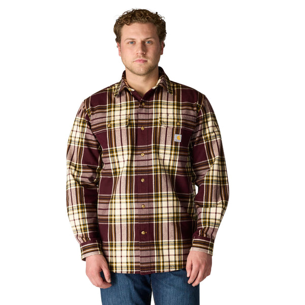 Carhartt 107013 Men's Loose Fit HW Flannel LS Plaid Shirt