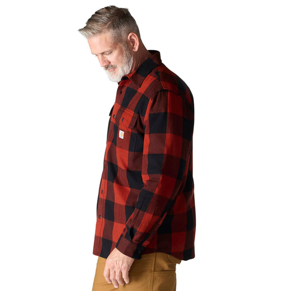 Carhartt 107013 Men's Loose Fit HW Flannel LS Plaid Shirt