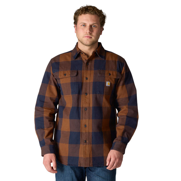 Carhartt 107013 Men's Loose Fit HW Flannel LS Plaid Shirt