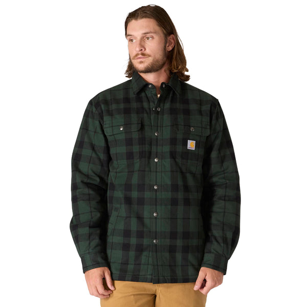 Carhartt 107017 Men's Relaxed Fit Flannel Sherpa-Lined Shirt Jac