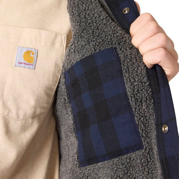 Carhartt 107017 Men's Relaxed Fit Flannel Sherpa-Lined Shirt Jac