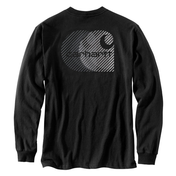 Carhartt 107036 Men's Relaxed Fit HW LS Pocket C Graphic T-Shirt