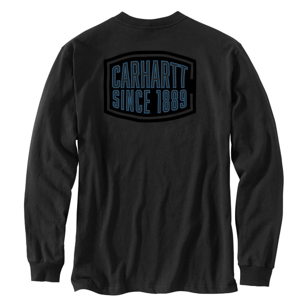 Carhartt 107038 Men's Loose Fit Heavyweight LS Pocket 1889 Graphic T-Shirt