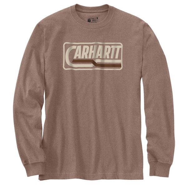 Carhartt 107039 Men's Loose Fit Heavyweight LS Logo Graphic T-Shirt