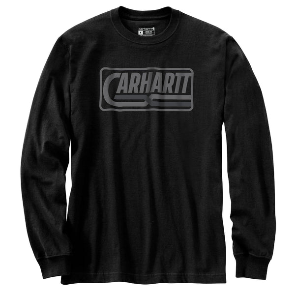 Carhartt 107039 Men's Loose Fit Heavyweight LS Logo Graphic T-Shirt
