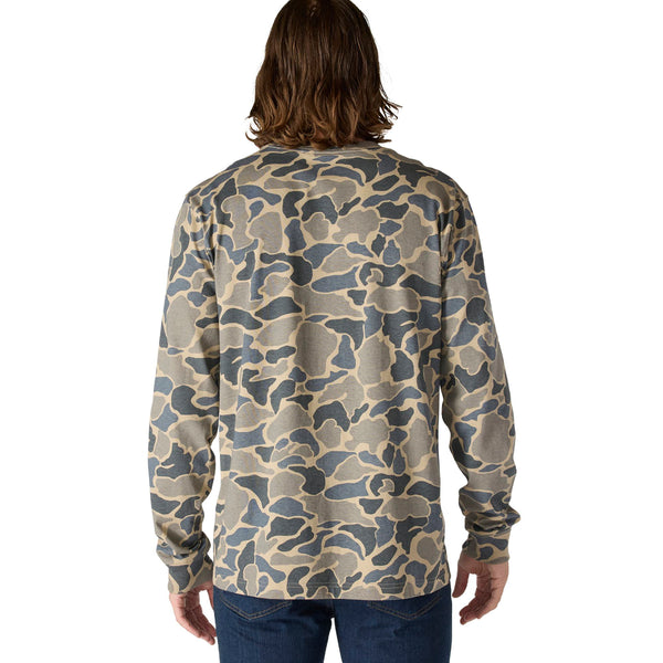 Carhartt 107043 Men's Relaxed Fit HW LS Pocket Camo Logo Graphic T-Shirt