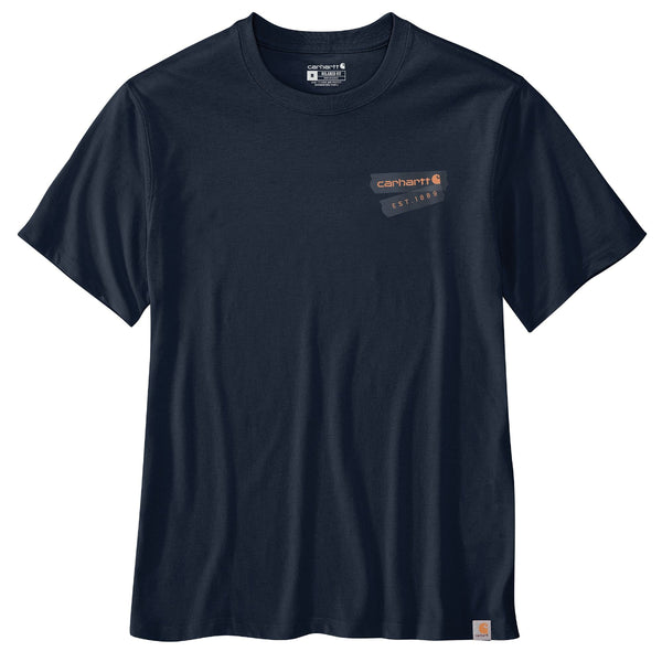 Carhartt 107047 Men's Relaxed Fit LW SS Tape Graphic T-Shirt