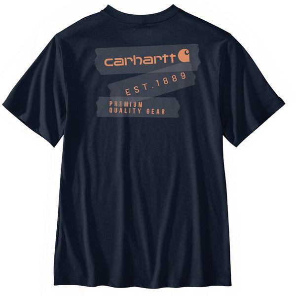 Carhartt 107047 Men's Relaxed Fit LW SS Tape Graphic T-Shirt