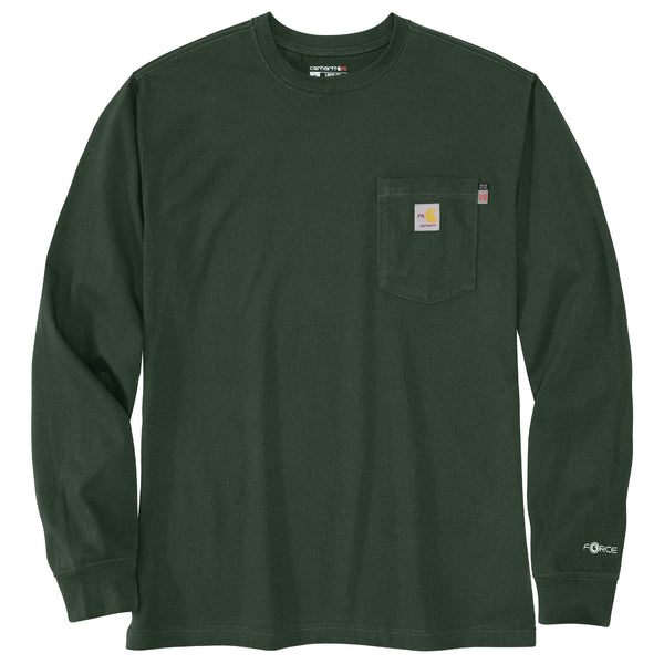 Carhartt 107071 Men's FR Force Loose Fit LW LS Oil Rig Graphic T-Shirt