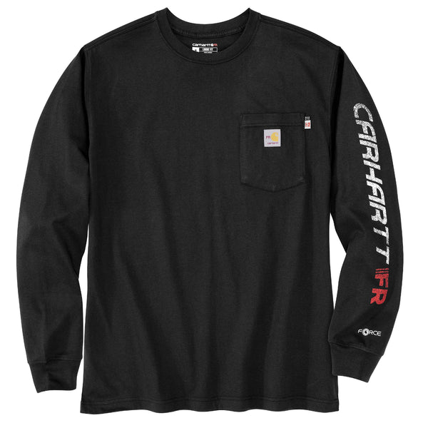 Carhartt 107072 Men's FR Force Loose Fit LS LW Diamond  Plate C Graphic T-Shirt