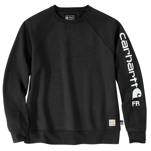 Carhartt 107078 Women's FR Force Relaxed Fit Midweight Logo Sleeve Graphic Sweatshirt