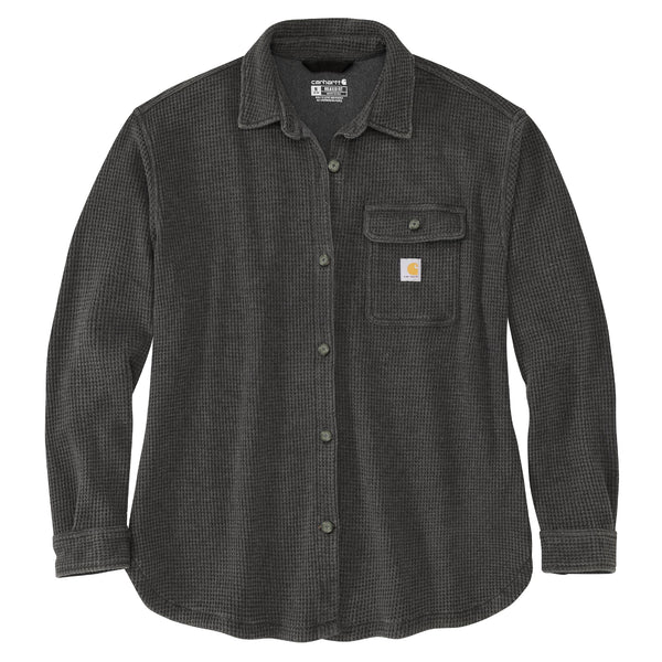 Carhartt 107134 Women's Oversized-Fit Heavyweight Waffle Knit Shirt
