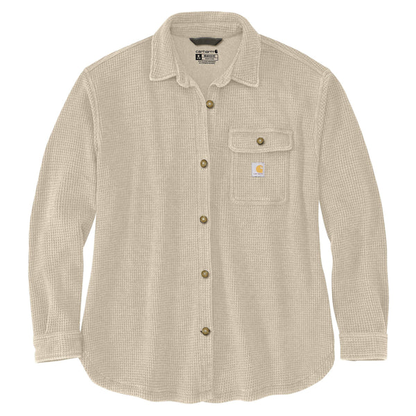 Carhartt 107134 Women's Oversized-Fit Heavyweight Waffle Knit Shirt