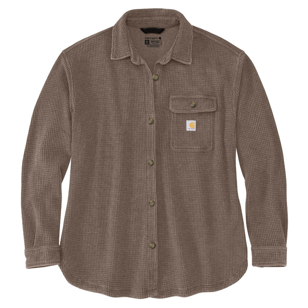 Carhartt 107134 Women's Oversized-Fit Heavyweight Waffle Knit Shirt