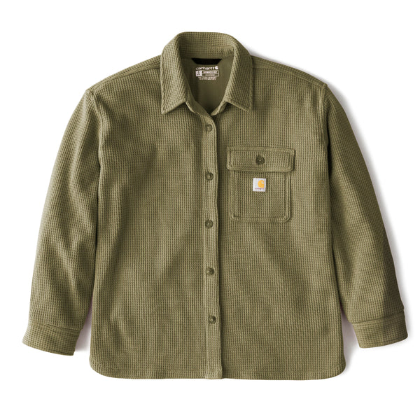 Carhartt 107134 Women's Oversized-Fit Heavyweight Waffle Knit Shirt