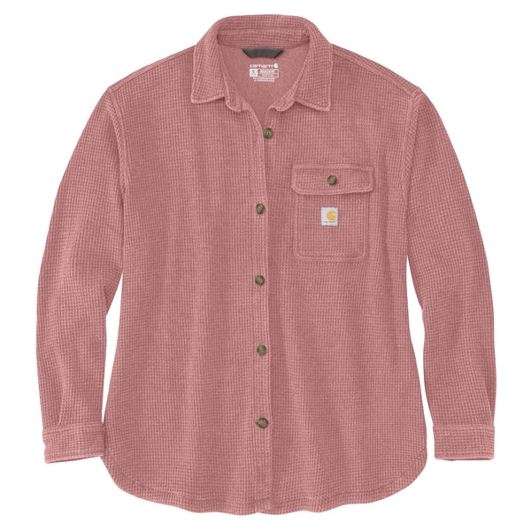 Carhartt 107134 Women's Oversized-Fit Heavyweight Waffle Knit Shirt