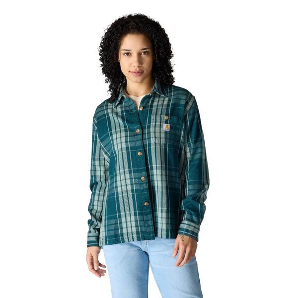 Carhartt 107136 Women's TENCEL Fiber Series Loose Fit Twill Plaid Shirt