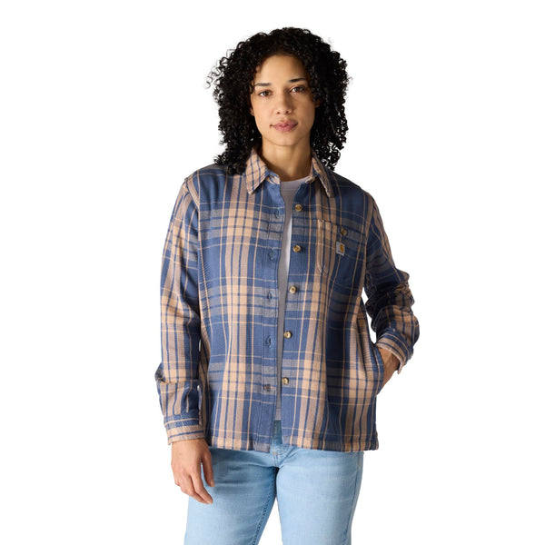 Carhartt 107136 Women's TENCEL Fiber Series Loose Fit Twill Plaid Shirt