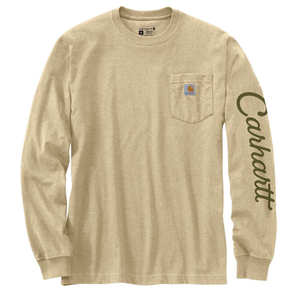 Carhartt 107177 Men's Loose Fit Heavyweight LS Pocket Duck Graphic T-Shirt