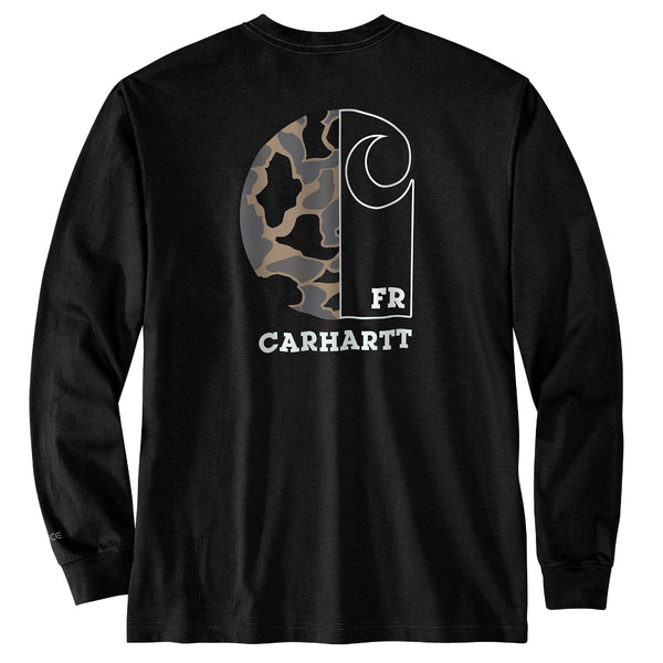 Carhartt 107191 Men's FR Force Loose Fit LW LS Camo C Graphic T-Shirt