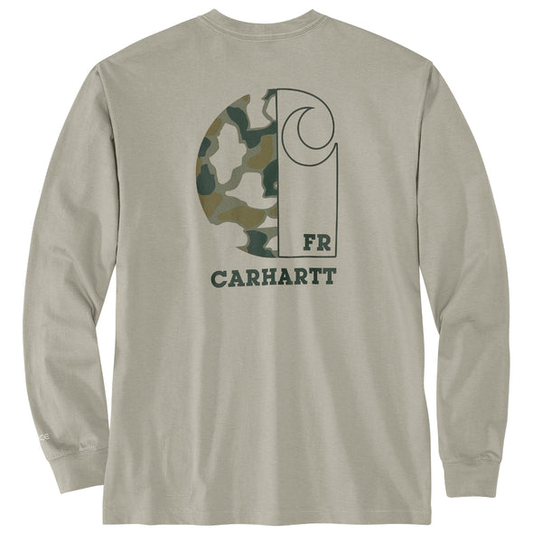 Carhartt 107191 Men's FR Force Loose Fit LW LS Camo C Graphic T-Shirt