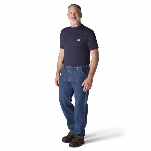 Carhartt 107229 Men's FR Loose Straight Denim Dungaree
