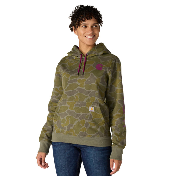 Carhartt 107267 Women's Relaxed Fit Midweight Logo Sleeve Graphic Printed Sweatshirt