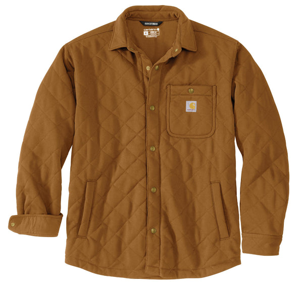 Carhartt 107270 Men's Rain Defender Loose Fit HW Quilted Snap Front Shirt Jac