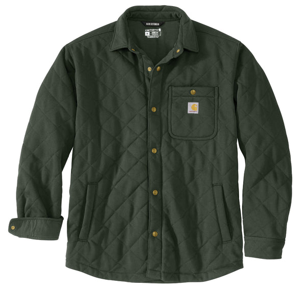 Carhartt 107270 Men's Rain Defender Loose Fit HW Quilted Snap Front Shirt Jac