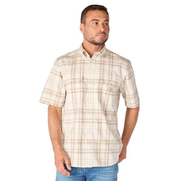 Carhartt 107273 Men's Fort Loose SS Plaid Shirt