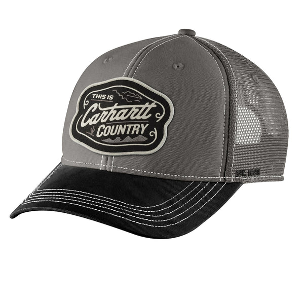 Carhartt 107337 Canvas Mesh-Back Country Graphic Cap