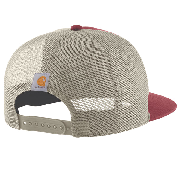Carhartt 107347 Washed Duck Flat Brim Eagle Graphic Cap