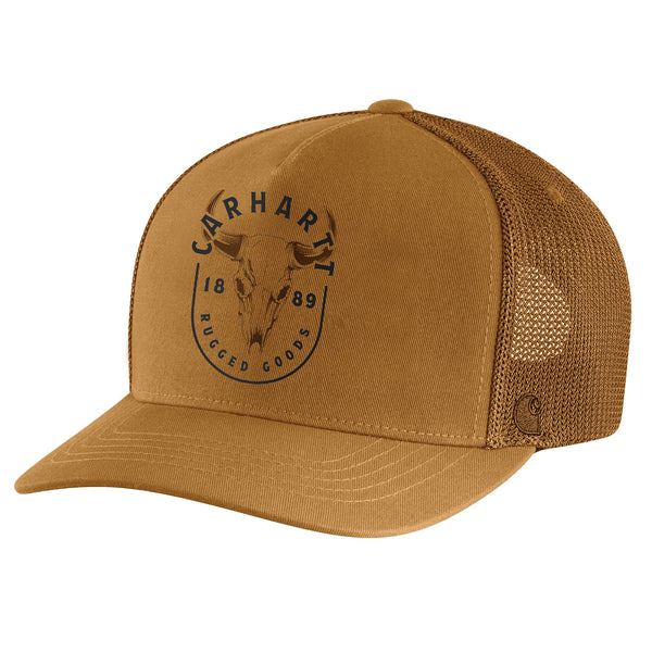 Carhartt 107474 Canvas Mesh-Back Skull Graphic Cap