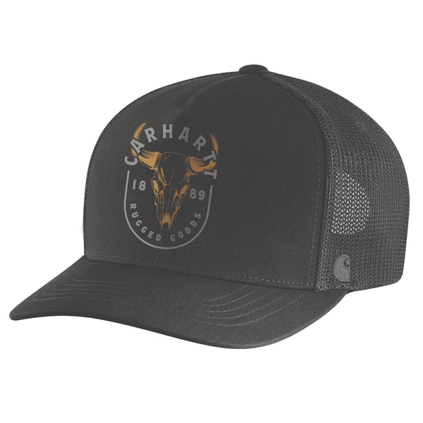 Carhartt 107474 Canvas Mesh-Back Skull Graphic Cap