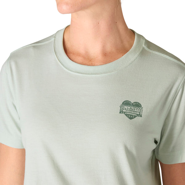 Carhartt 107534 Women's Irvine Relaxed Heritage Heart T-Shirt