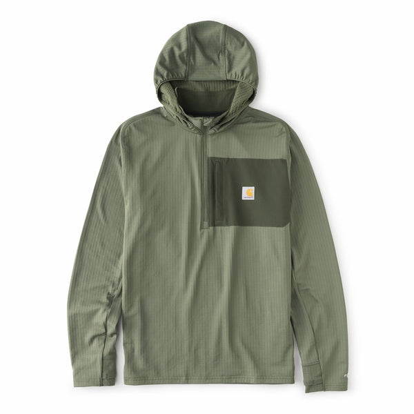 Carhartt 107741 Men's Force Ironwood Relaxed Half Zip Hoodie