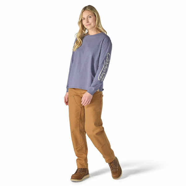 Carhartt 107742 Women's Irvine Loose LS Logo T-Shirt