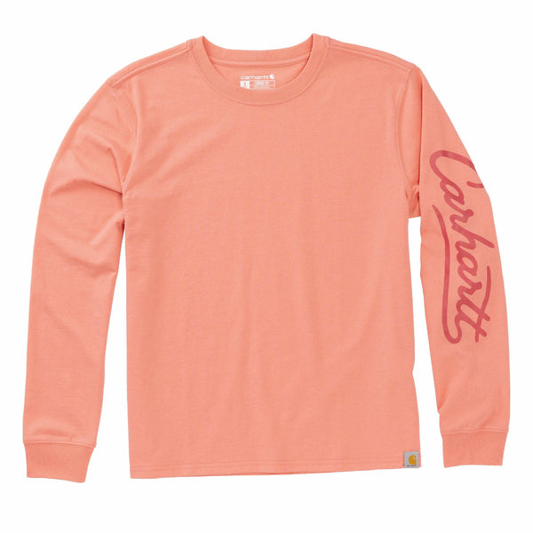 Carhartt 107742 Women's Irvine Loose LS Logo T-Shirt