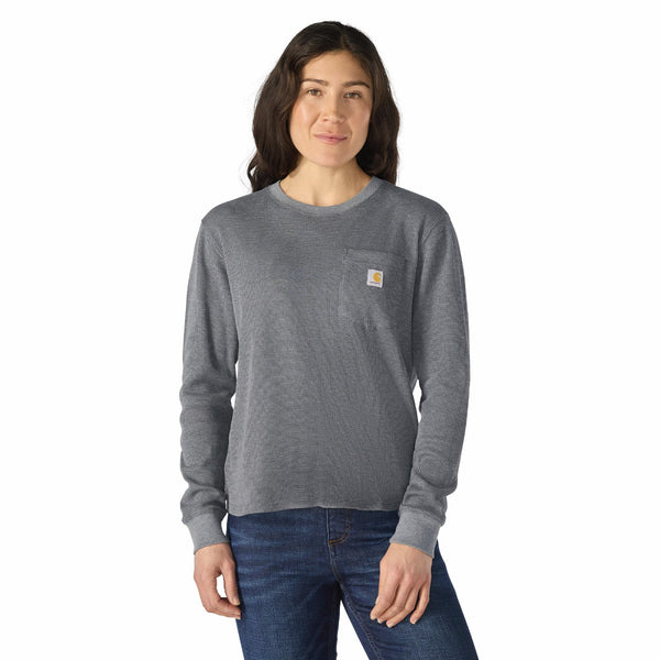 Carhartt 107745 Women's Waffle Knit Loose LS T-Shirt