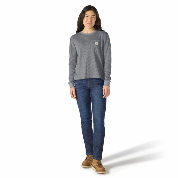 Carhartt 107745 Women's Waffle Knit Loose LS T-Shirt