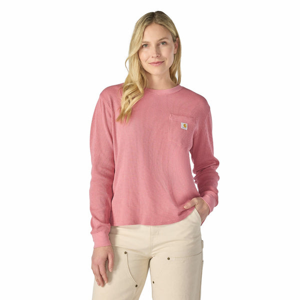 Carhartt 107745 Women's Waffle Knit Loose LS T-Shirt