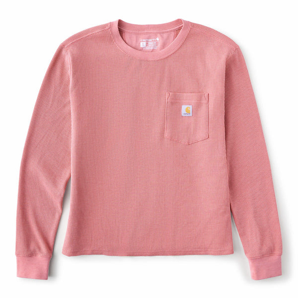 Carhartt 107745 Women's Waffle Knit Loose LS T-Shirt