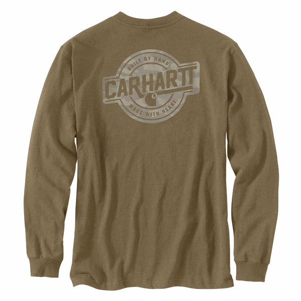 Carhartt 107786 Men's Irvine Relaxed Camo Badge LS T-Shirt