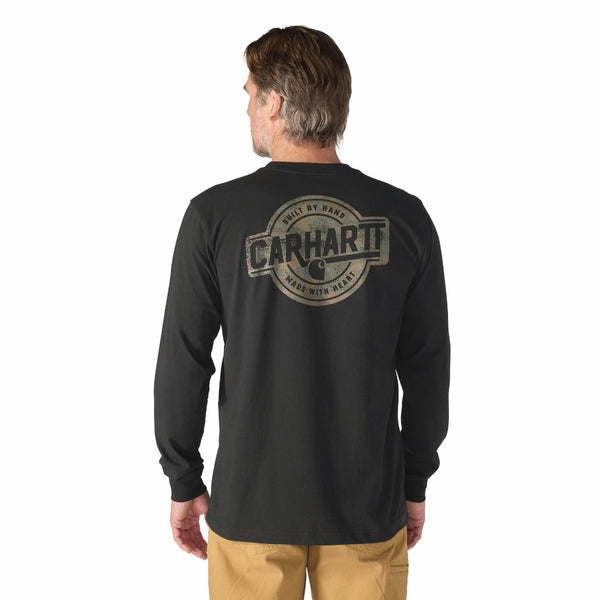 Carhartt 107786 Men's Irvine Relaxed Camo Badge LS T-Shirt