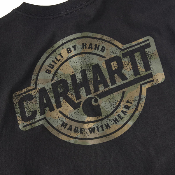 Carhartt 107786 Men's Irvine Relaxed Camo Badge LS T-Shirt