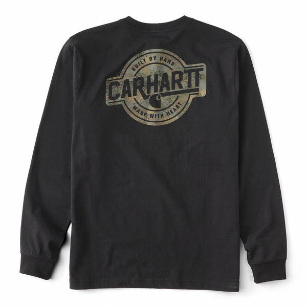 Carhartt 107786 Men's Irvine Relaxed Camo Badge LS T-Shirt