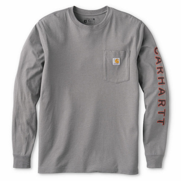 Carhartt 107819 Men's Irvine Relaxed Deer Badge LS T-Shirt