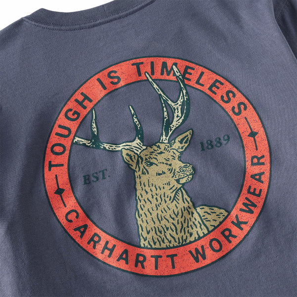 Carhartt 107819 Men's Irvine Relaxed Deer Badge LS T-Shirt